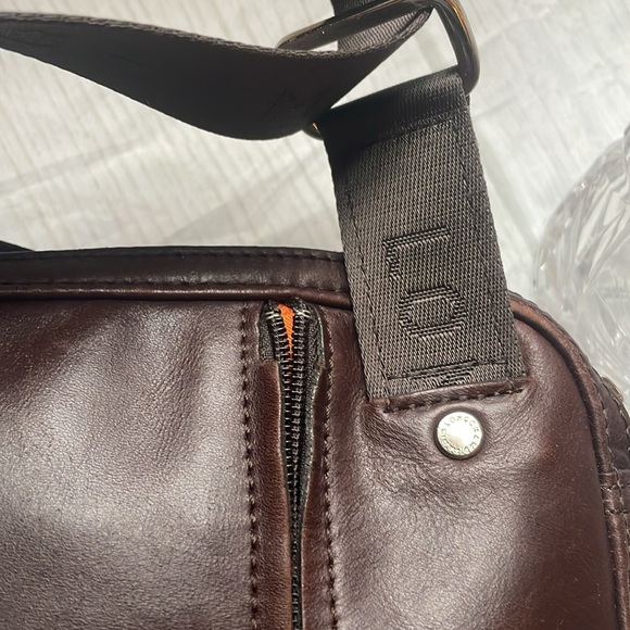 Leather cavalier mocha Longchamp crossbody bag! UNISEX - Picture 5 of 10